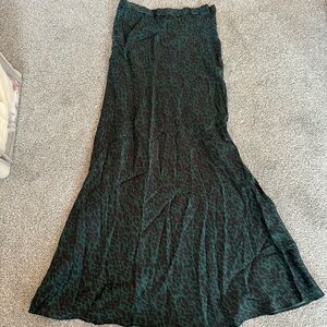 BEC+ BRIDGE Dark Green Leopard Skirt NWT